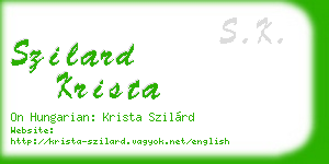 szilard krista business card
